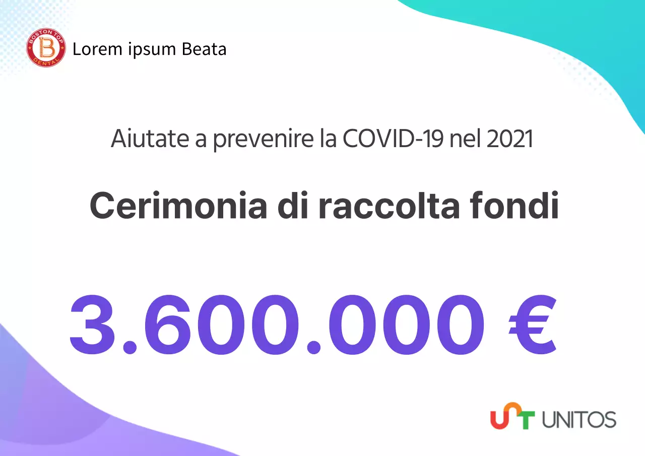 Colore viola menta con testo pulito Evidenzia la cerimonia di donazione per la prevenzione del coronavirus