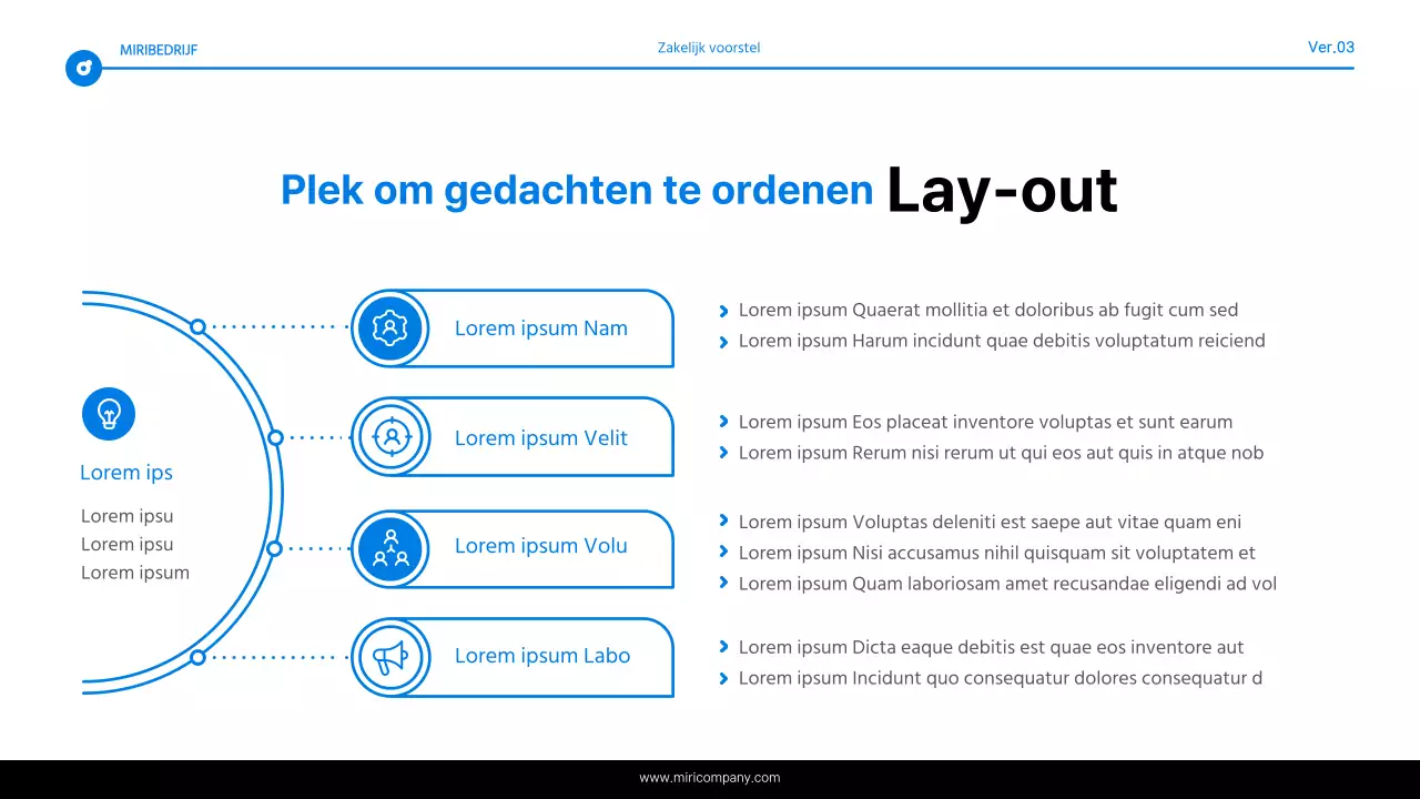 Eenvoudig blauw en wit tekstmarkeringsrapport