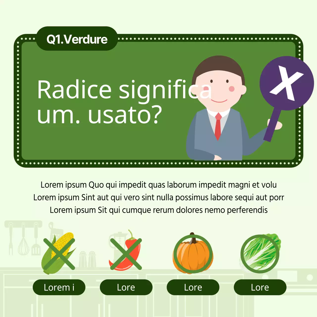 Quiz illustrato sullo spreco alimentare