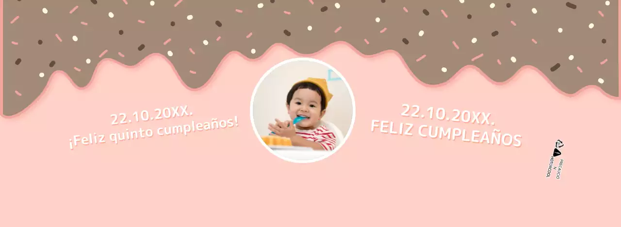 Portavasos de helado rosa Happy Birthday Cute