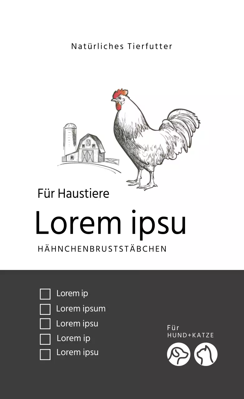 Weiße einfache Etiketten für Haustiere