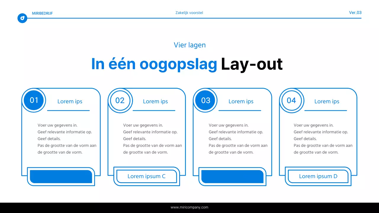 Eenvoudig blauw en wit tekstmarkeringsrapport