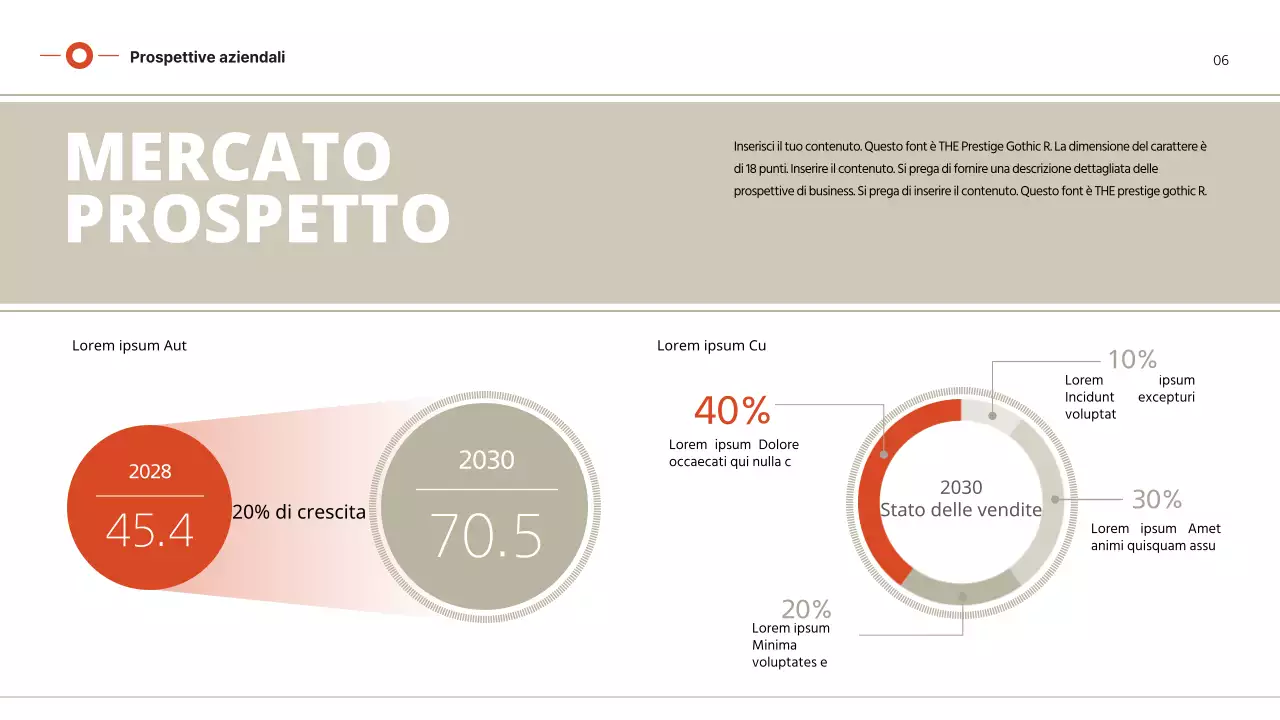 Proposta commerciale dal sapore rosso-marrone
