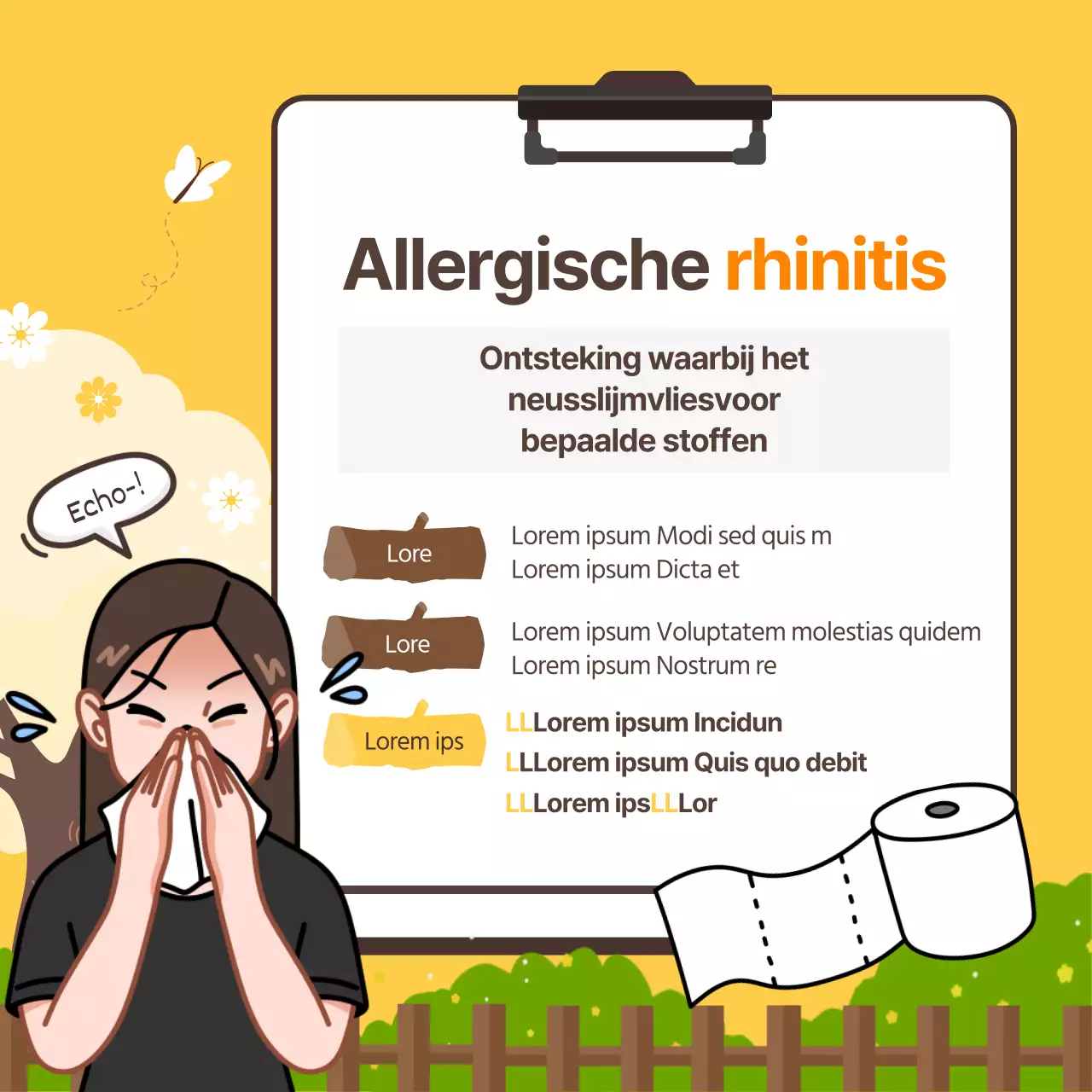 CardNews ontwerp in geel