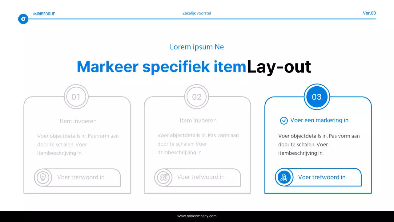 Eenvoudig blauw en wit tekstmarkeringsrapport