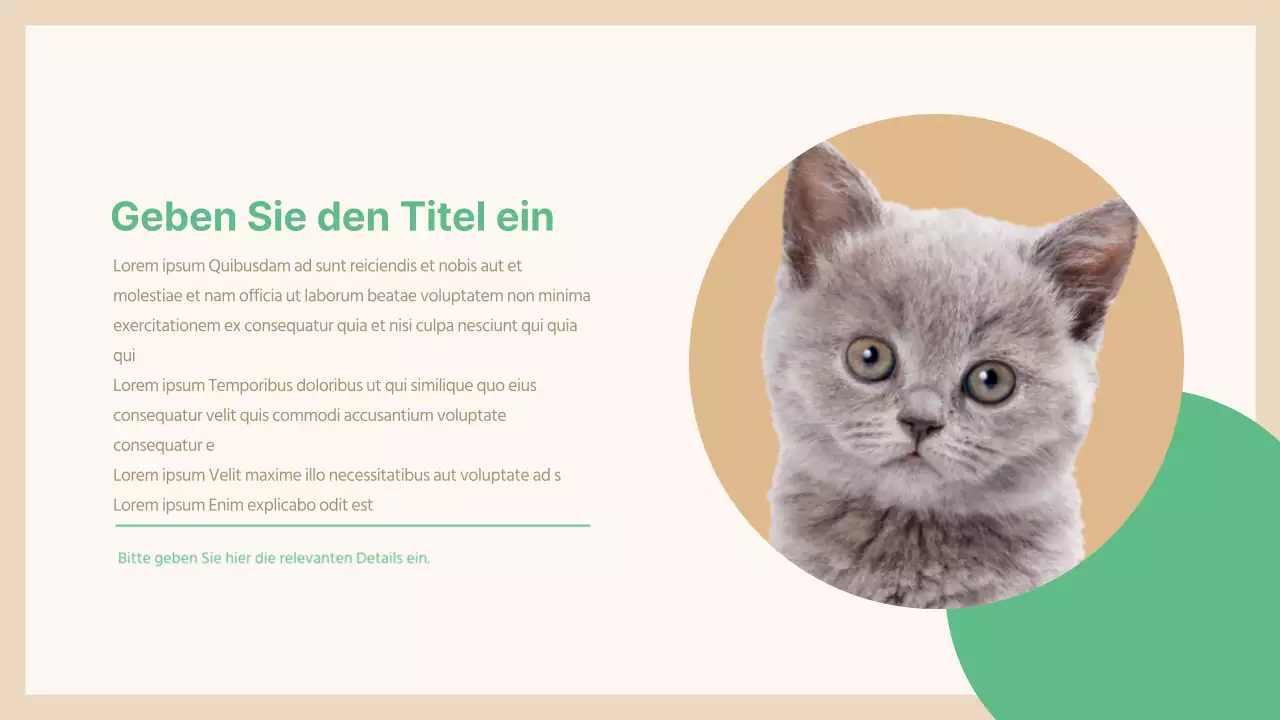 Präsentation für Haustiere