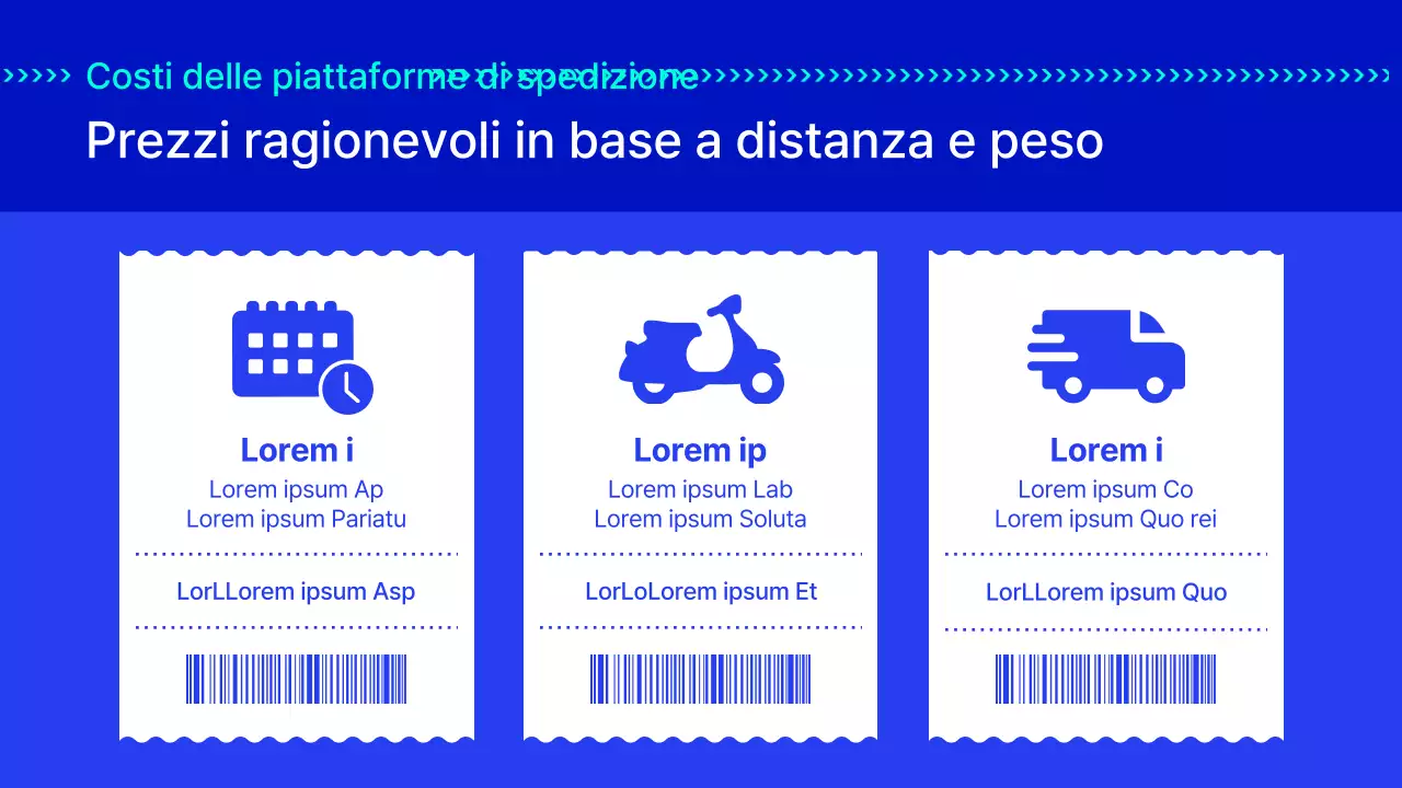 Il progetto per servizi di consegna rapidi