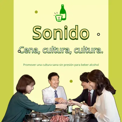 Campaña verde lima sobre la cultura del alcohol en el lugar de trabajo