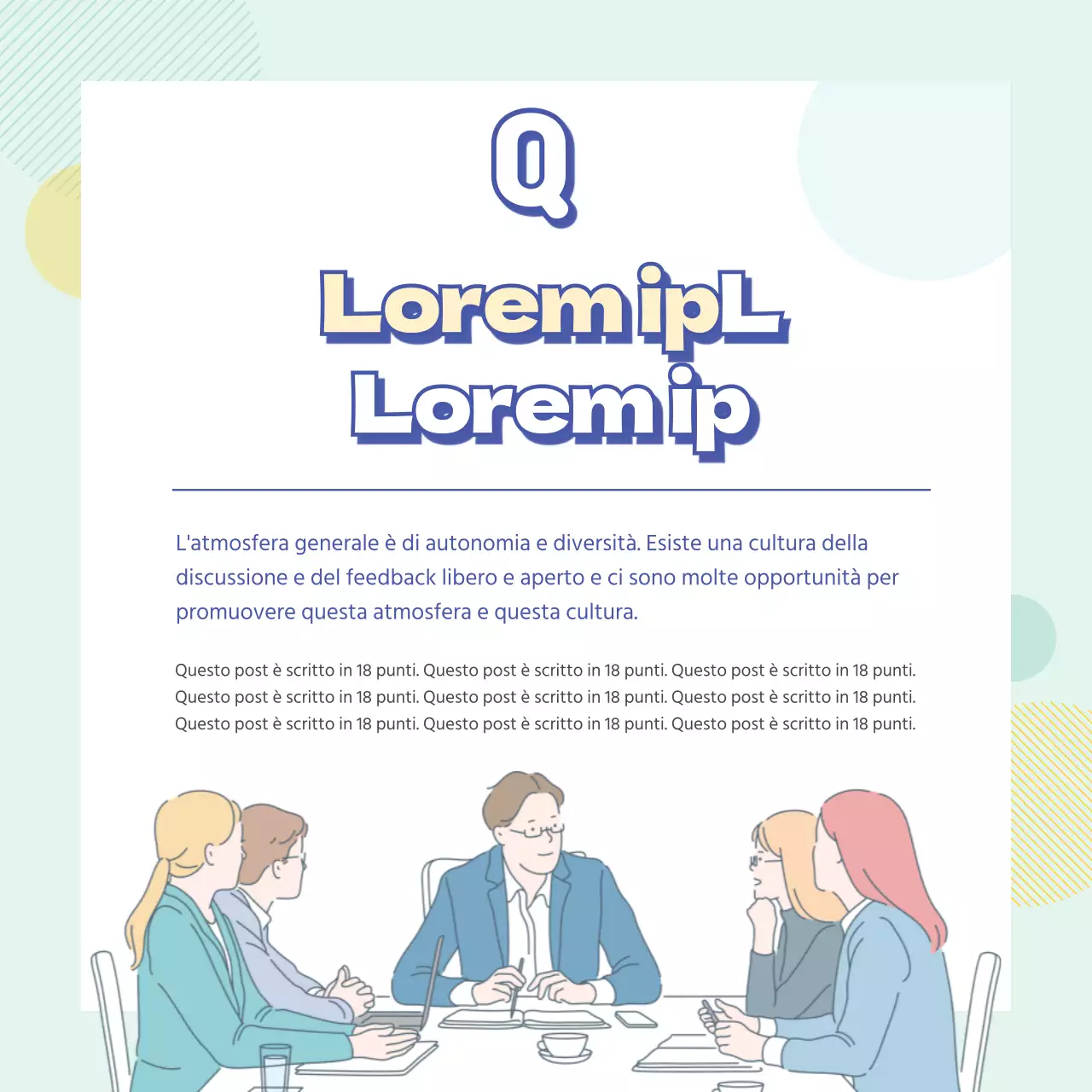 Reclutamento moderno in azzurro e giallo