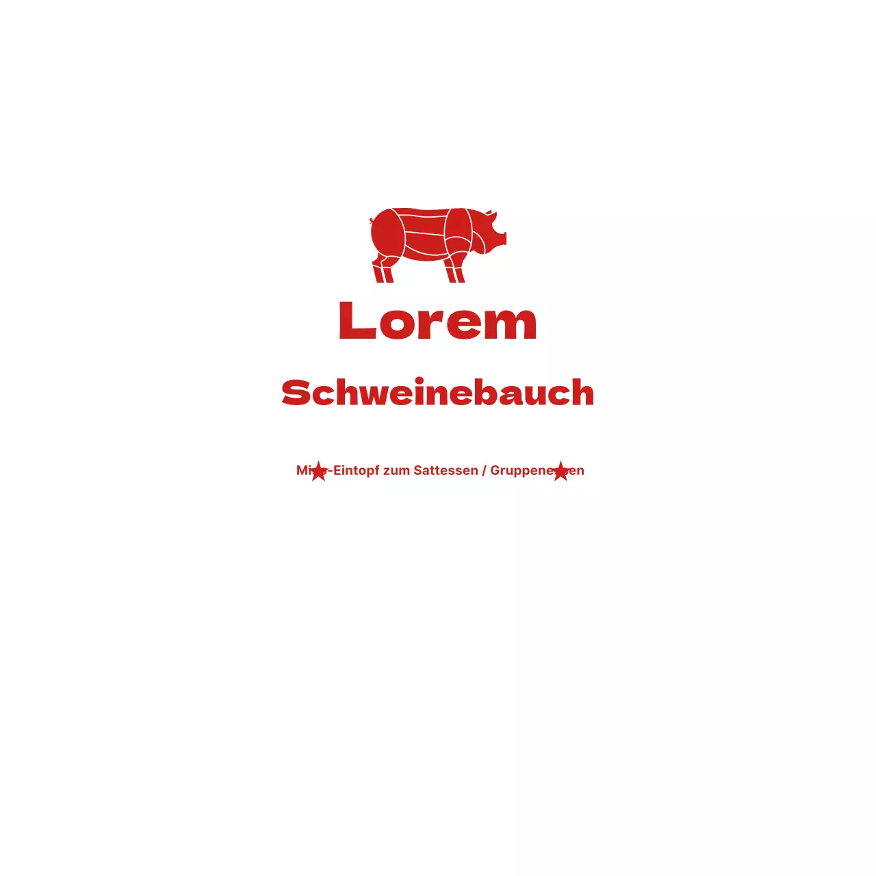 Serviette mit Schweinebauch