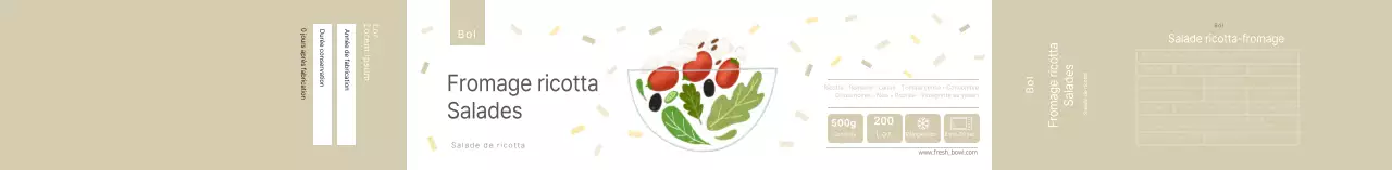 Salade de fromage et ricotta Pastel Neat