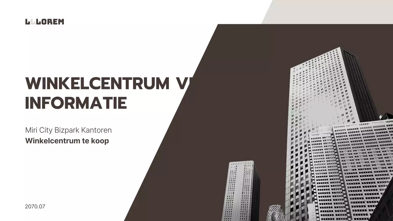 Eenvoudige bruine en witte investeringsprospectus voor commercieel vastgoed