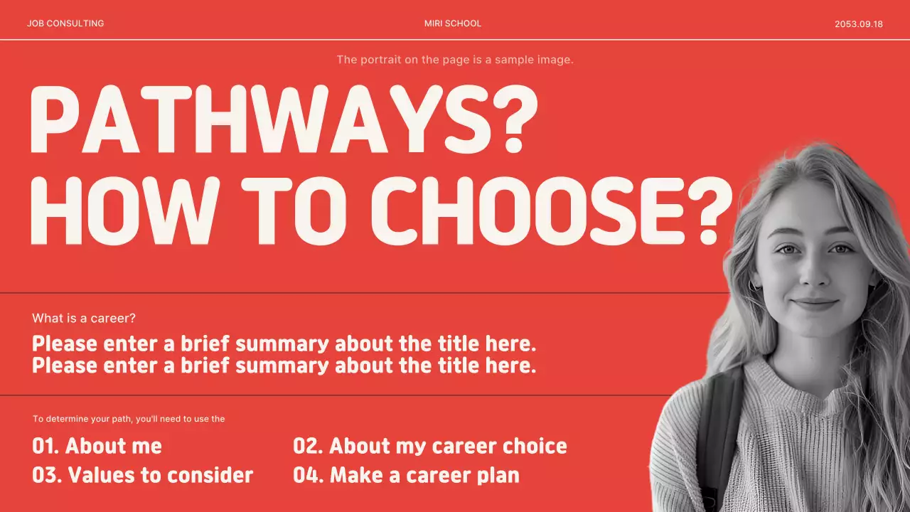 Red Modern Career Guide 프레젠테이션