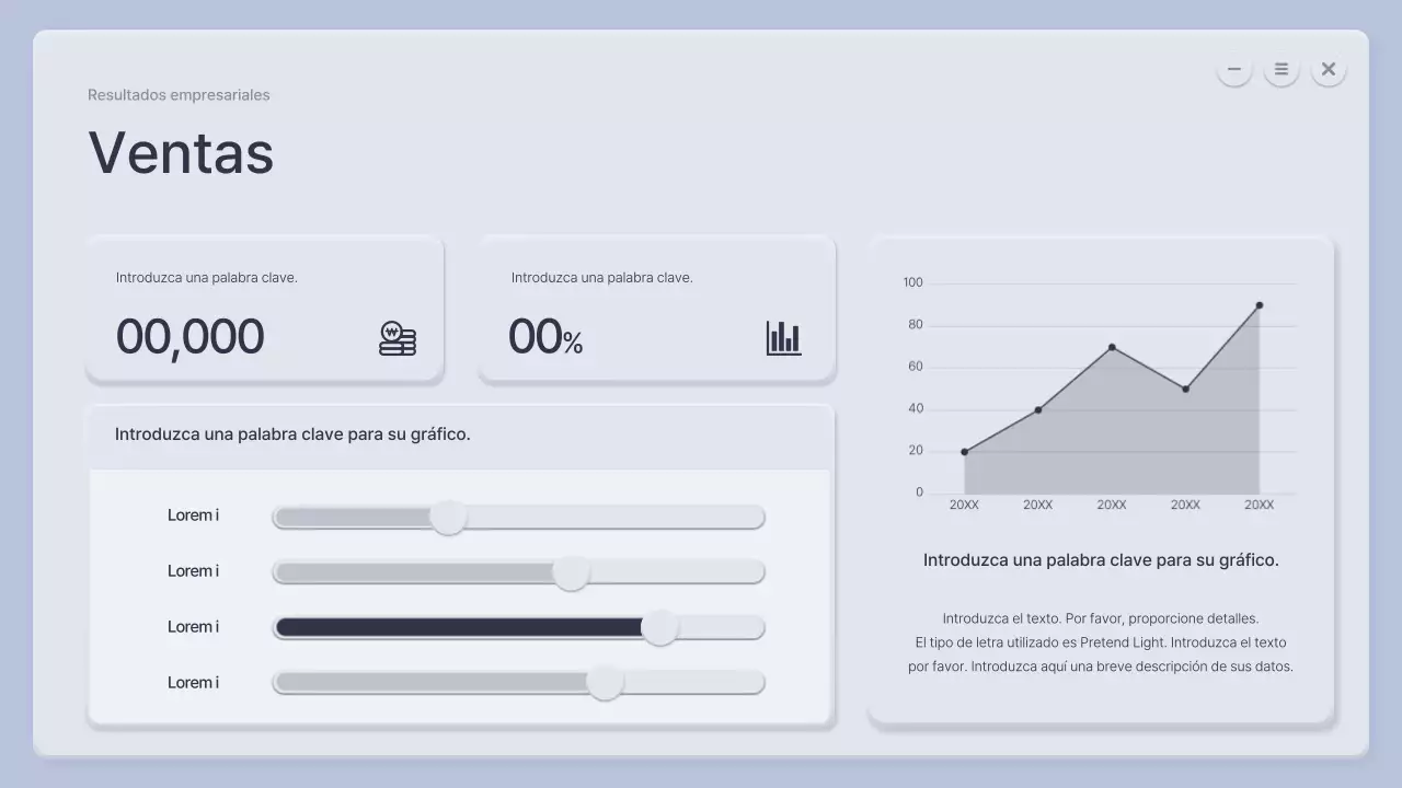 Un perfil de empresa tridimensional en azul y gris