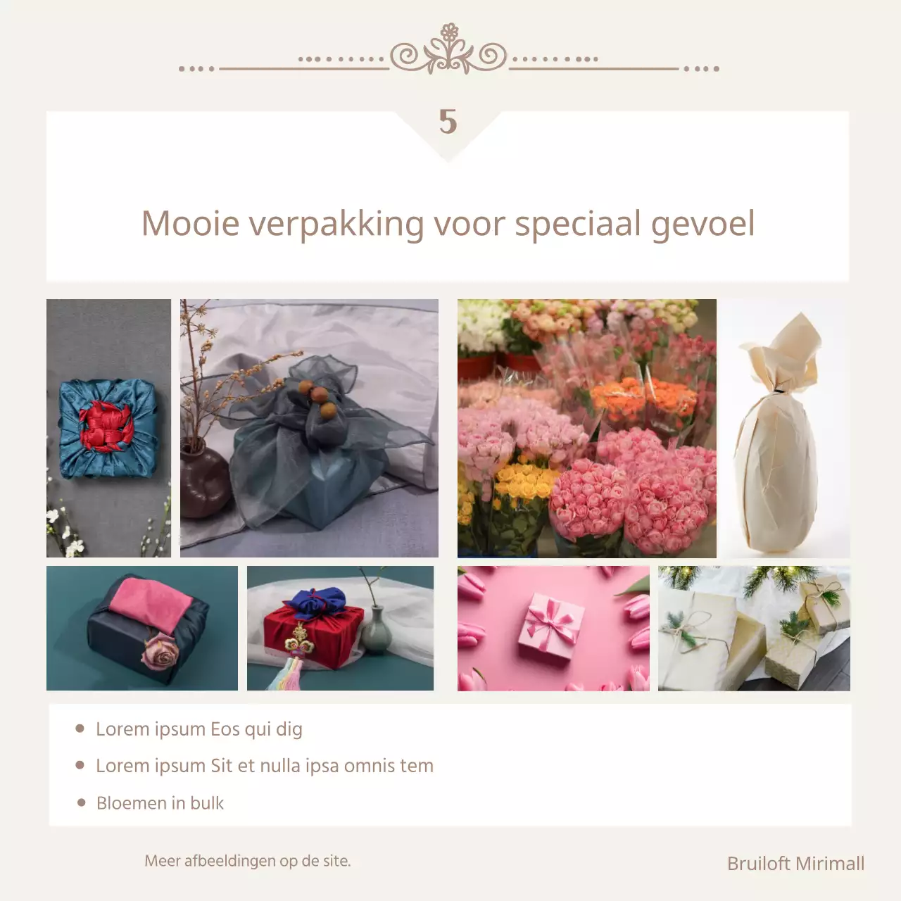 Bruine en beige luxe bruiloft geschenken promotiethema