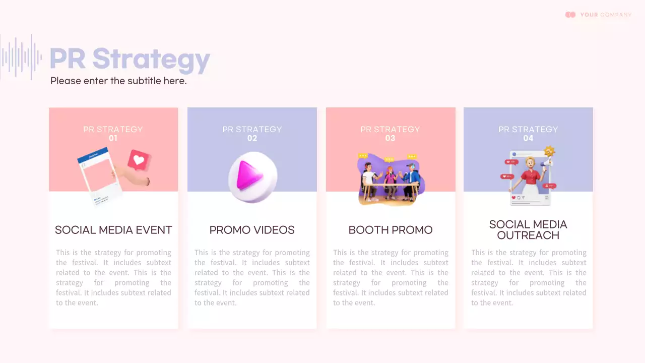 핑크 모던 뮤직 페스티벌 플랜 프레젠테이션