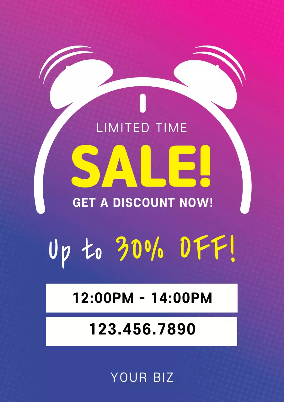 Colourful Trendy Sale Promotion Poster