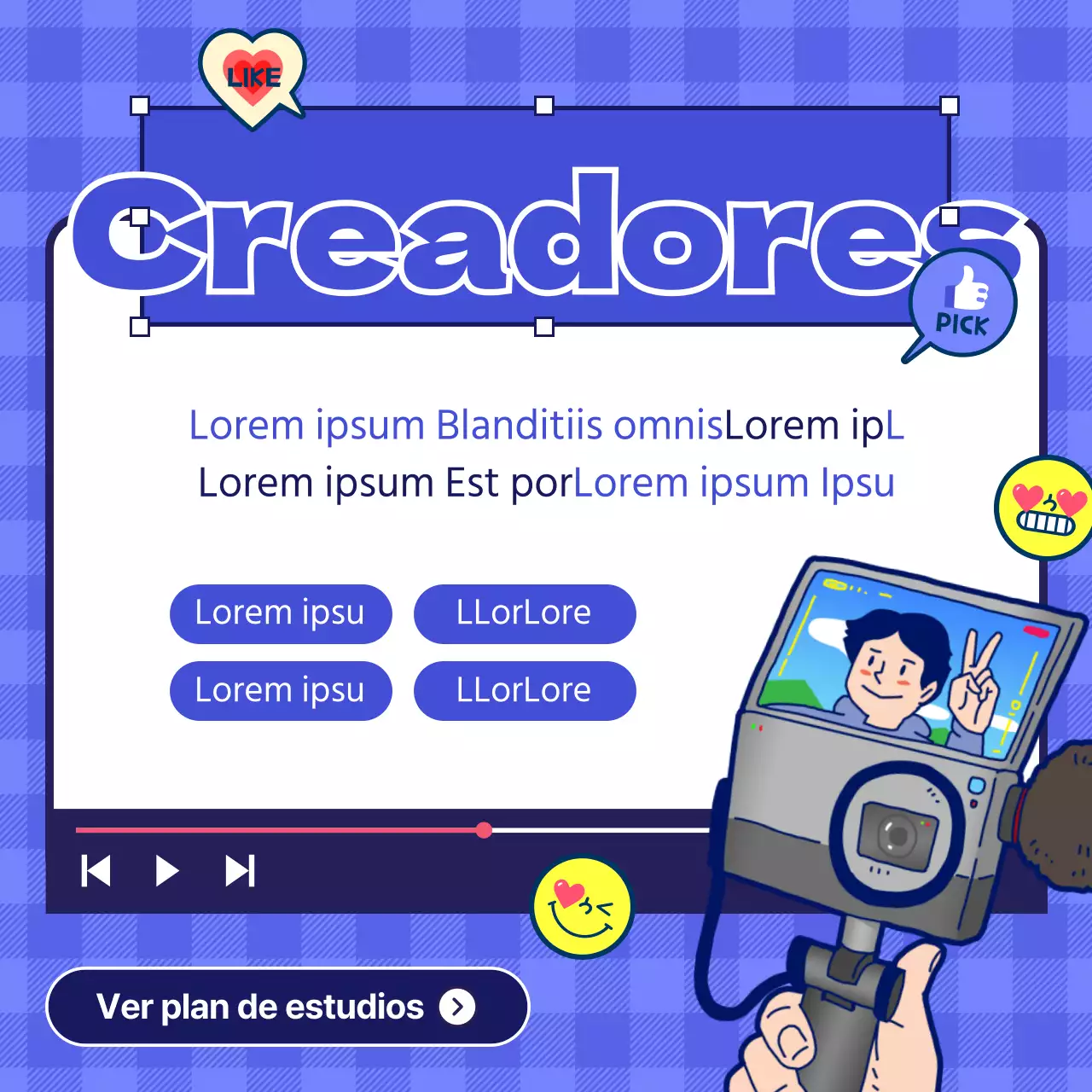 Creador Educación tema con azul limpio línea ilustración concepto