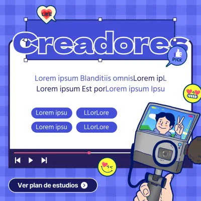 Creador Educación tema con azul limpio línea ilustración concepto