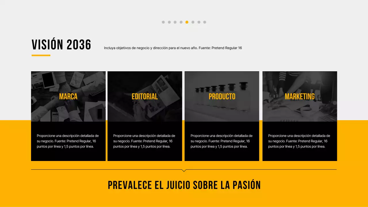 Plan de empresa sencillo de Año Nuevo en blanco y naranja