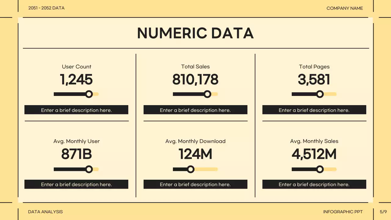 베이지 모던 데이터 프레젠테이션