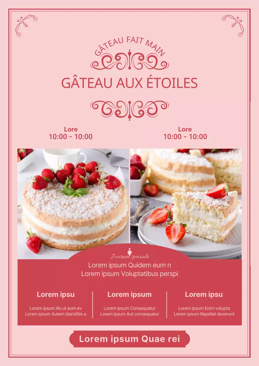 Flyer pour promouvoir la carte des desserts de votre café