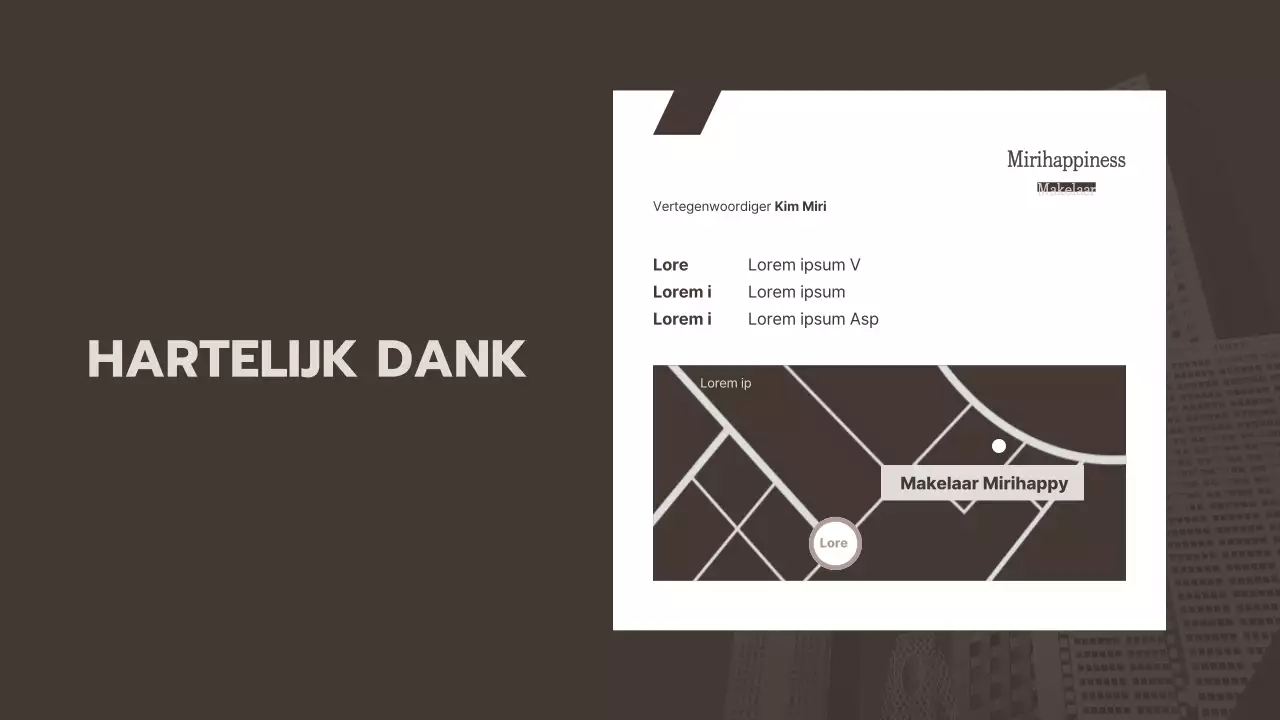 Eenvoudige bruine en witte investeringsprospectus voor commercieel vastgoed