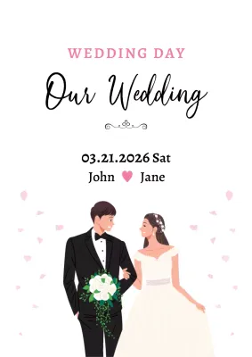 Pink Elegant Wedding Invitation Poster