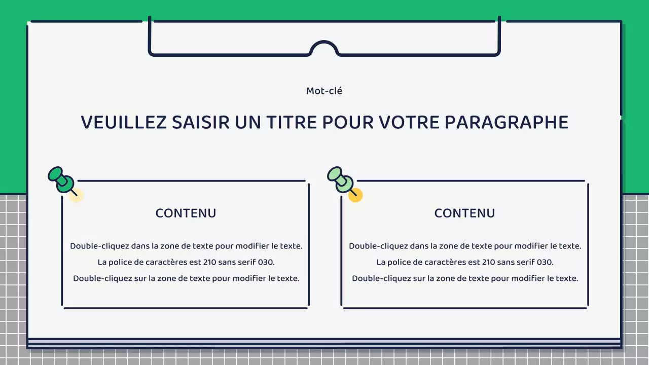 Présentation sur la conception d'icônes mignonnes et basiques en vert et jaune