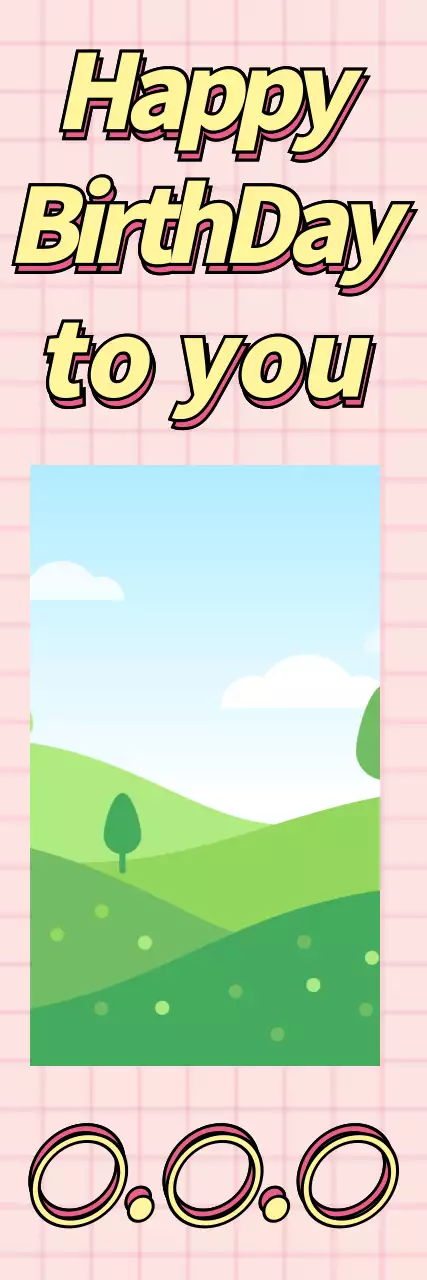 青 ポップ 誕生日 ポスター ウェブバナー