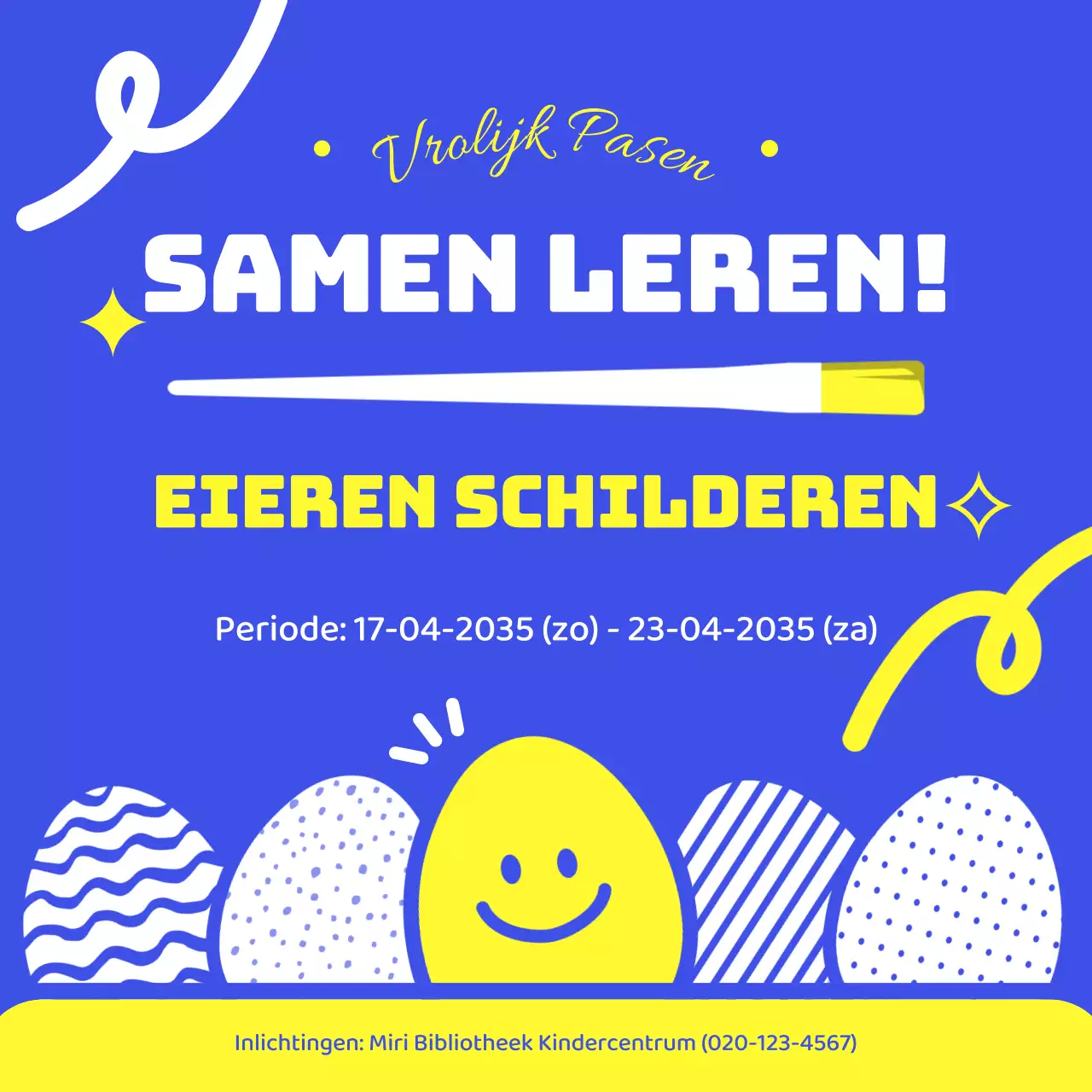 Een gids voor het schattige blauw-en-gele ei-schilder culturele evenement