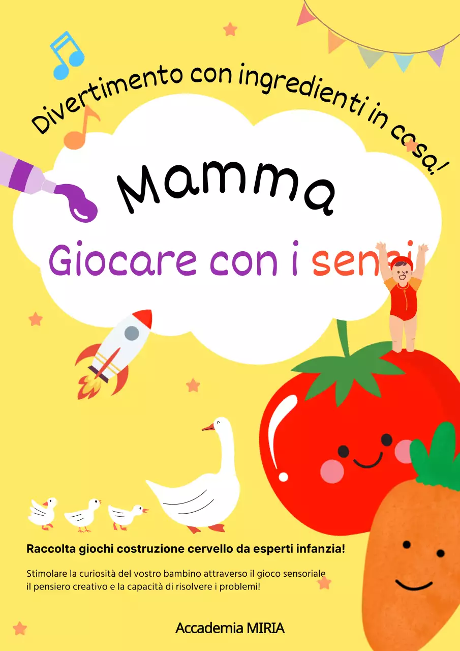Copertina del libro sensoriale per bambini giallo e arcobaleno