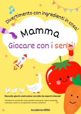 Copertina del libro sensoriale per bambini giallo e arcobaleno
