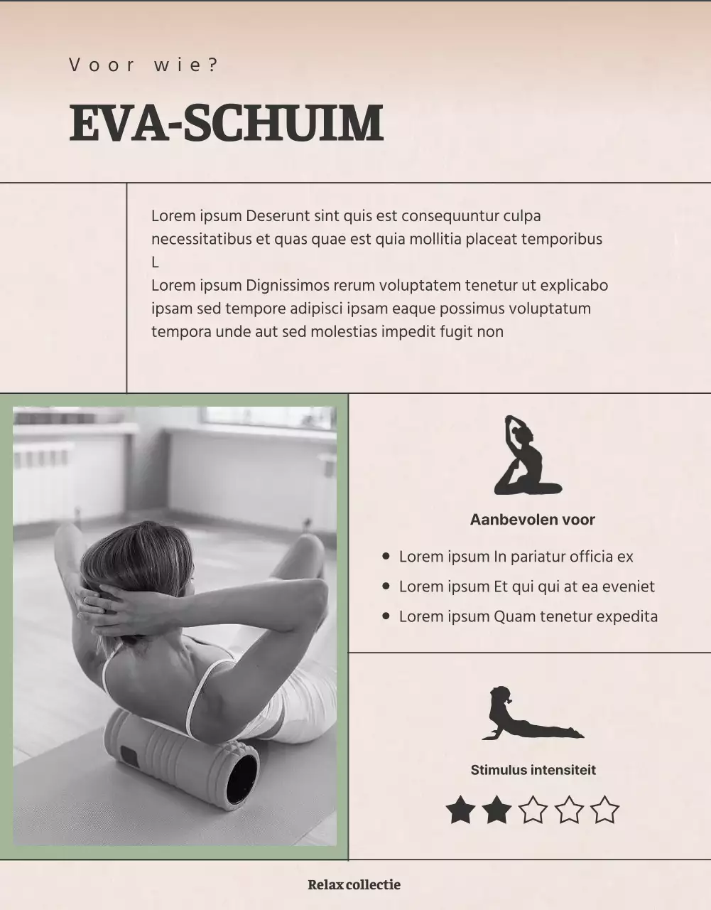 Meer informatie over deze kalmerende, lichtgroene en oranje schuimroller
