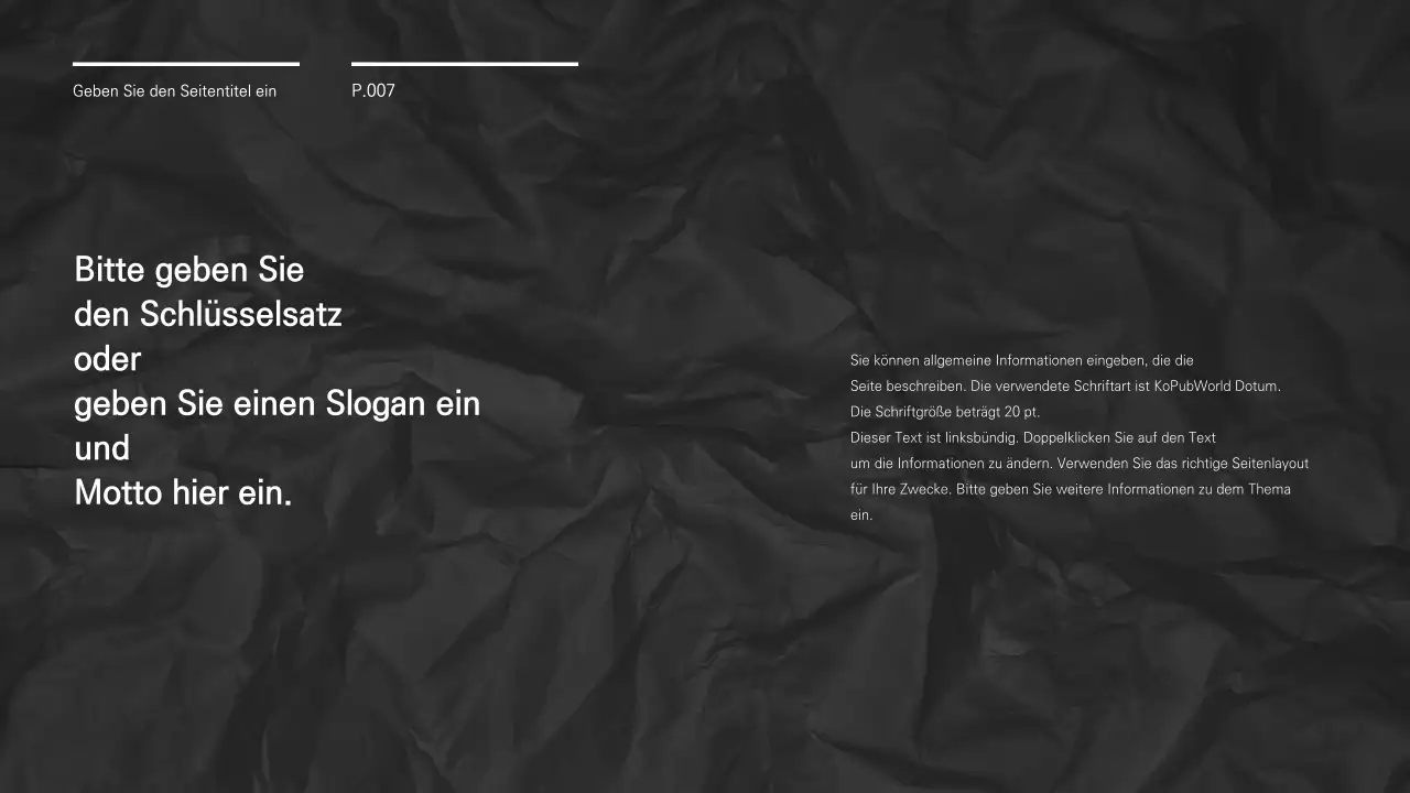 Eine schicke Präsentation