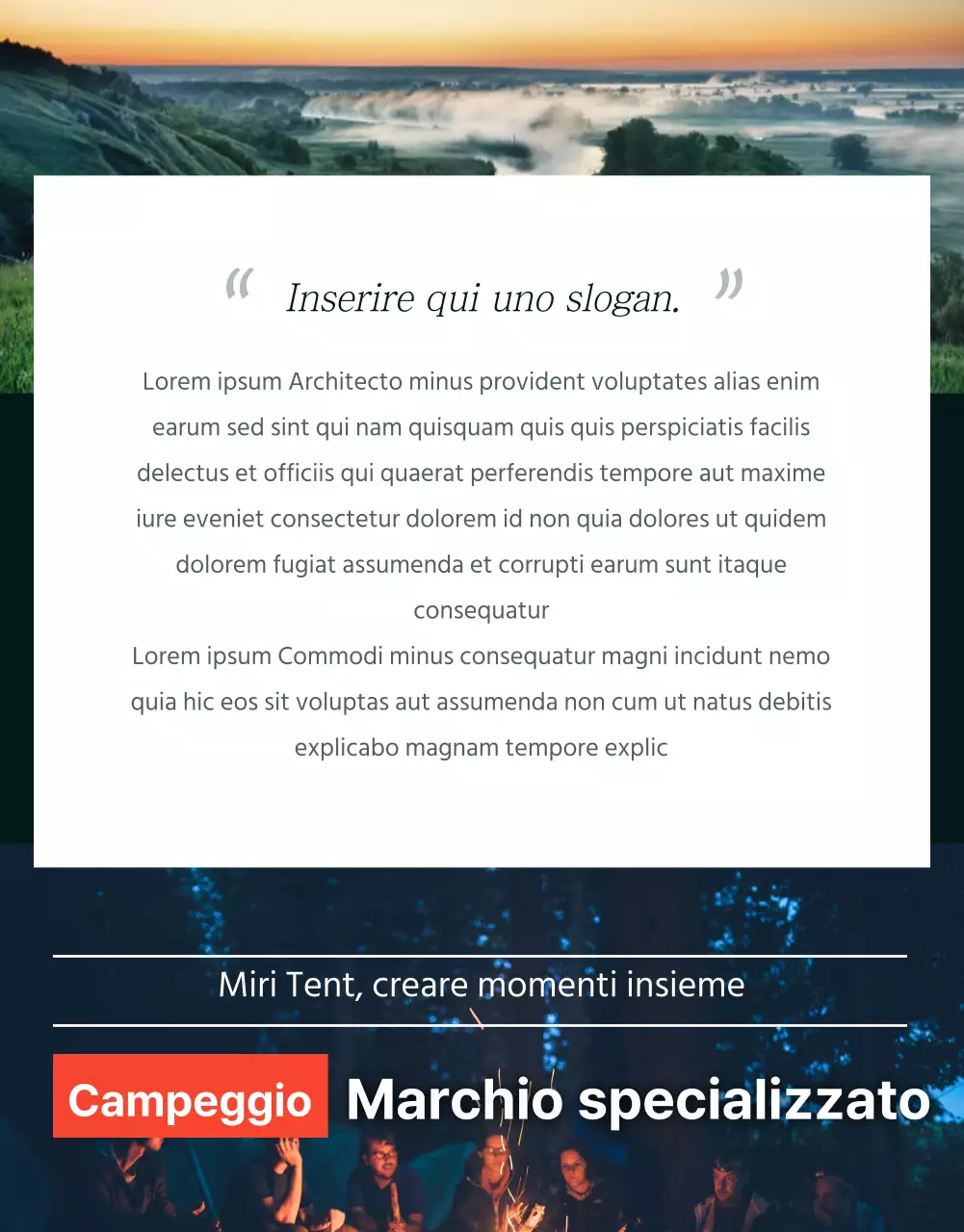 Vendita di articoli da campeggio