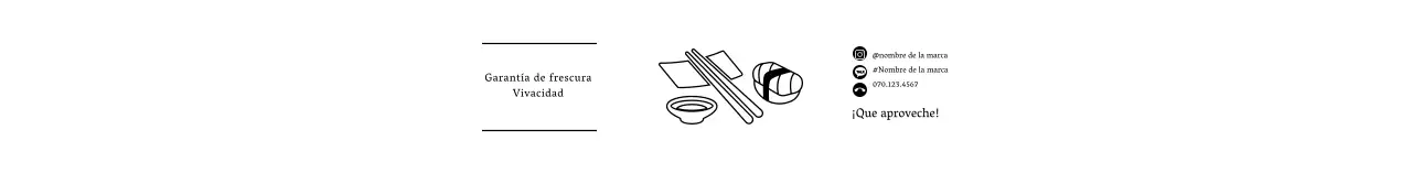 Fiambrera blanca con iconos sencillos