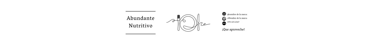 Fiambrera blanca con iconos sencillos