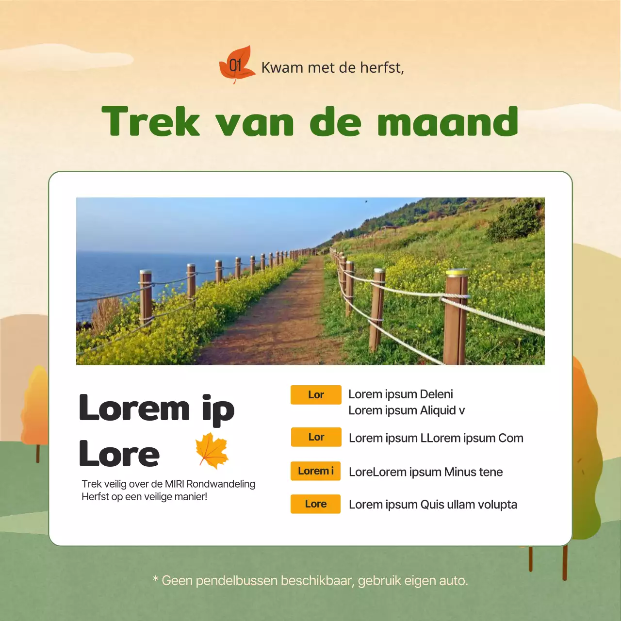 Gele Oranje Groene Herfst Uitdaging Gids