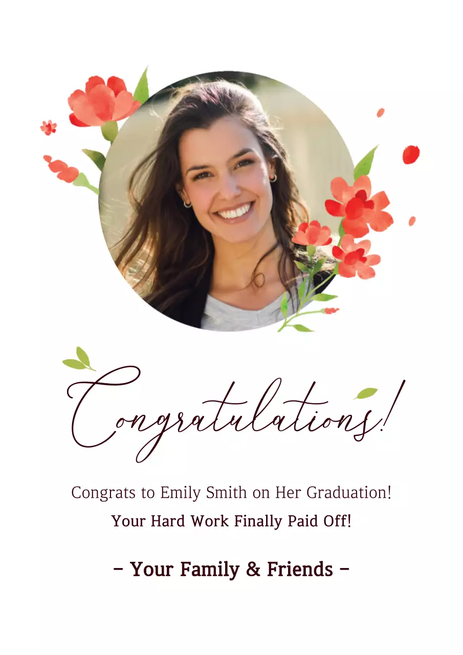 White Elegant Graduation Invitation Poster