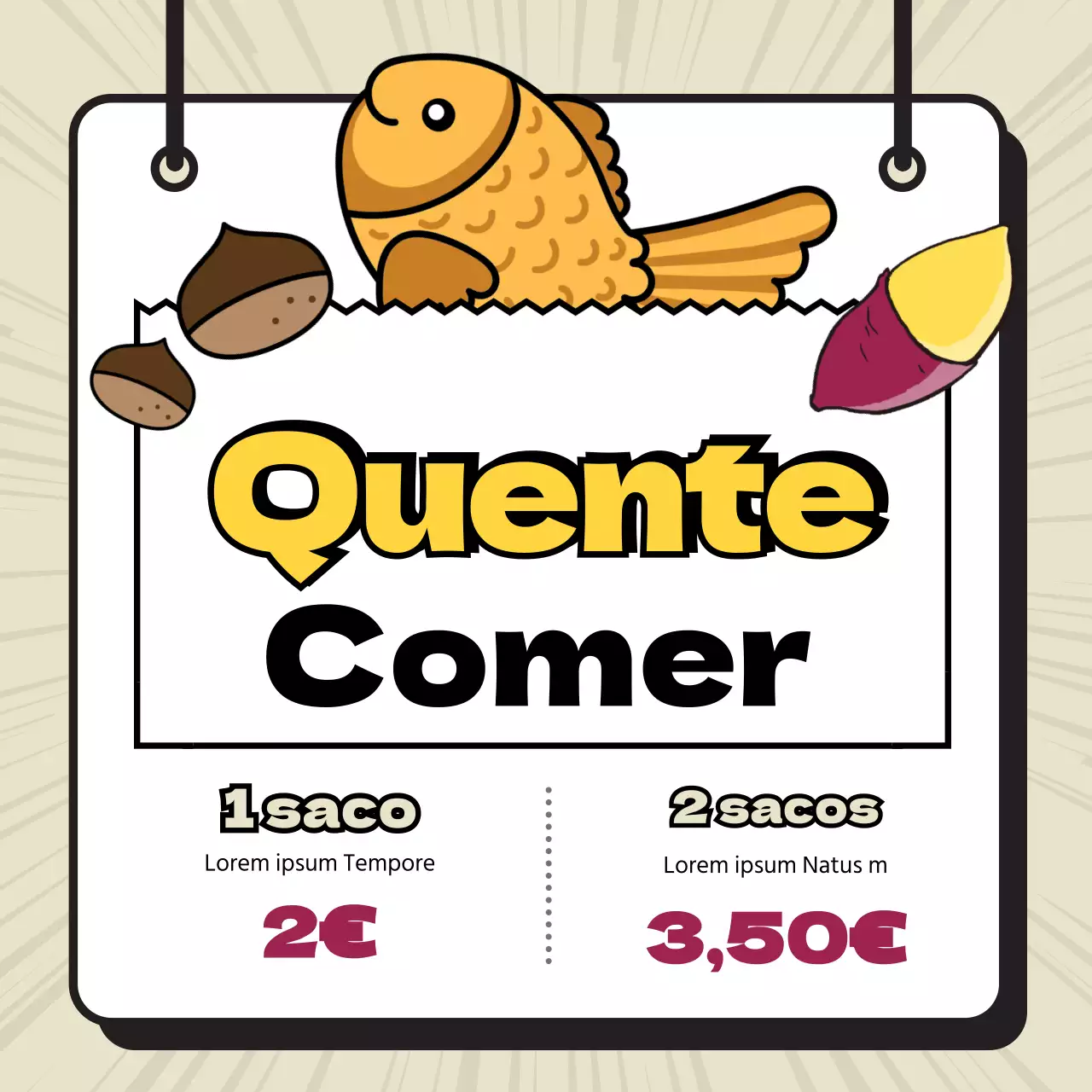 Ilustração gira taiyaki taiyaki gunkanbon batata-doce linha ilustração efeito desconto evento