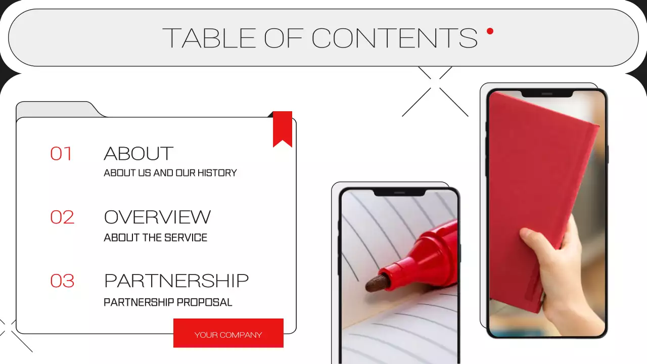 레드 모던 비즈니스 제안 프레젠테이션