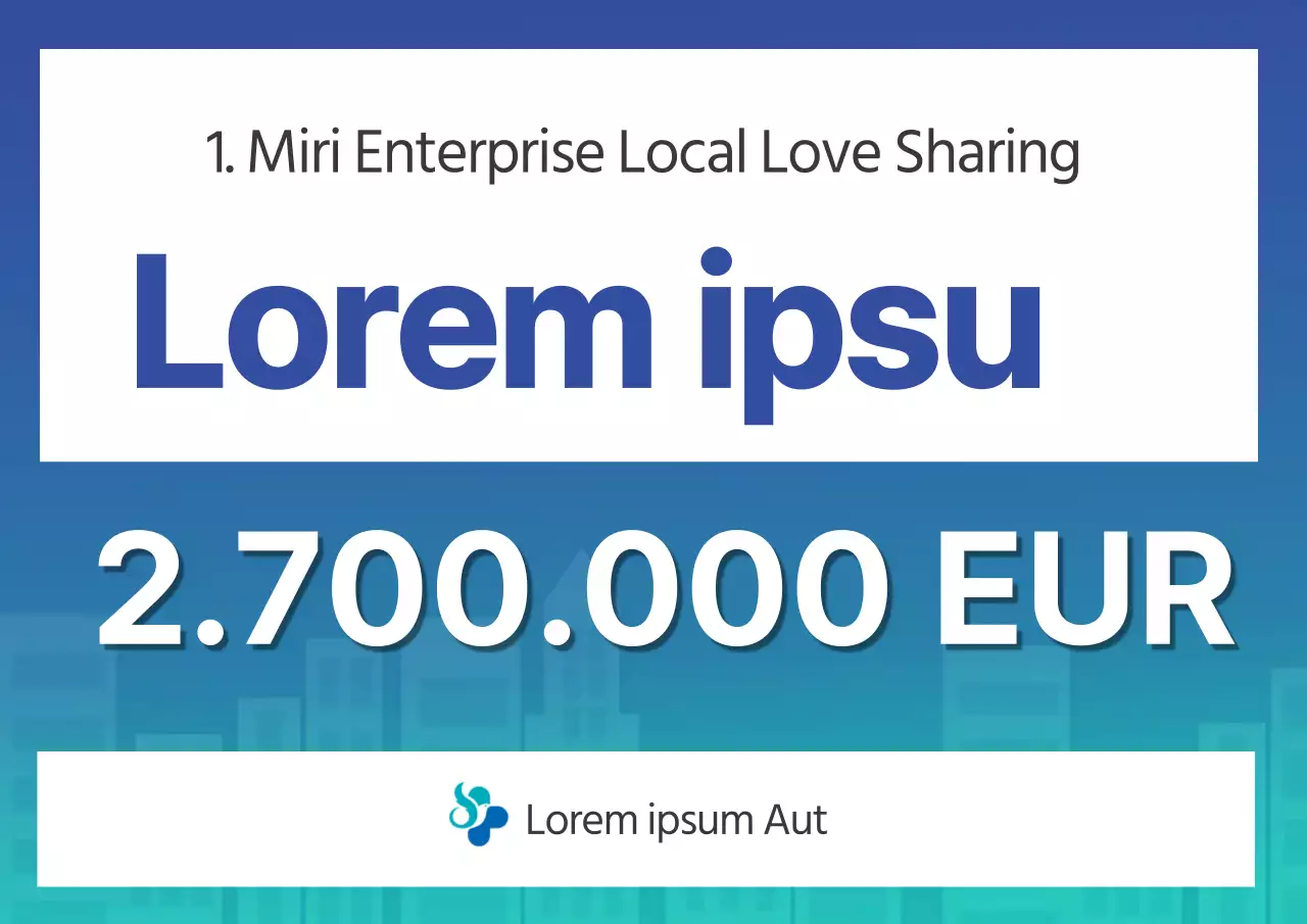 Blau Türkis Sauberer Text Hervorgehoben Lokale Liebe Teilen Unternehmensspende Zeremonie