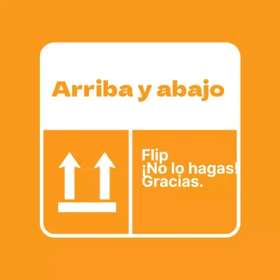 Adhesivos de precaución superior e inferior