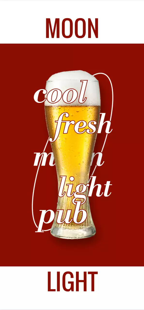 Emotional pub with wine and white beer photos and logo