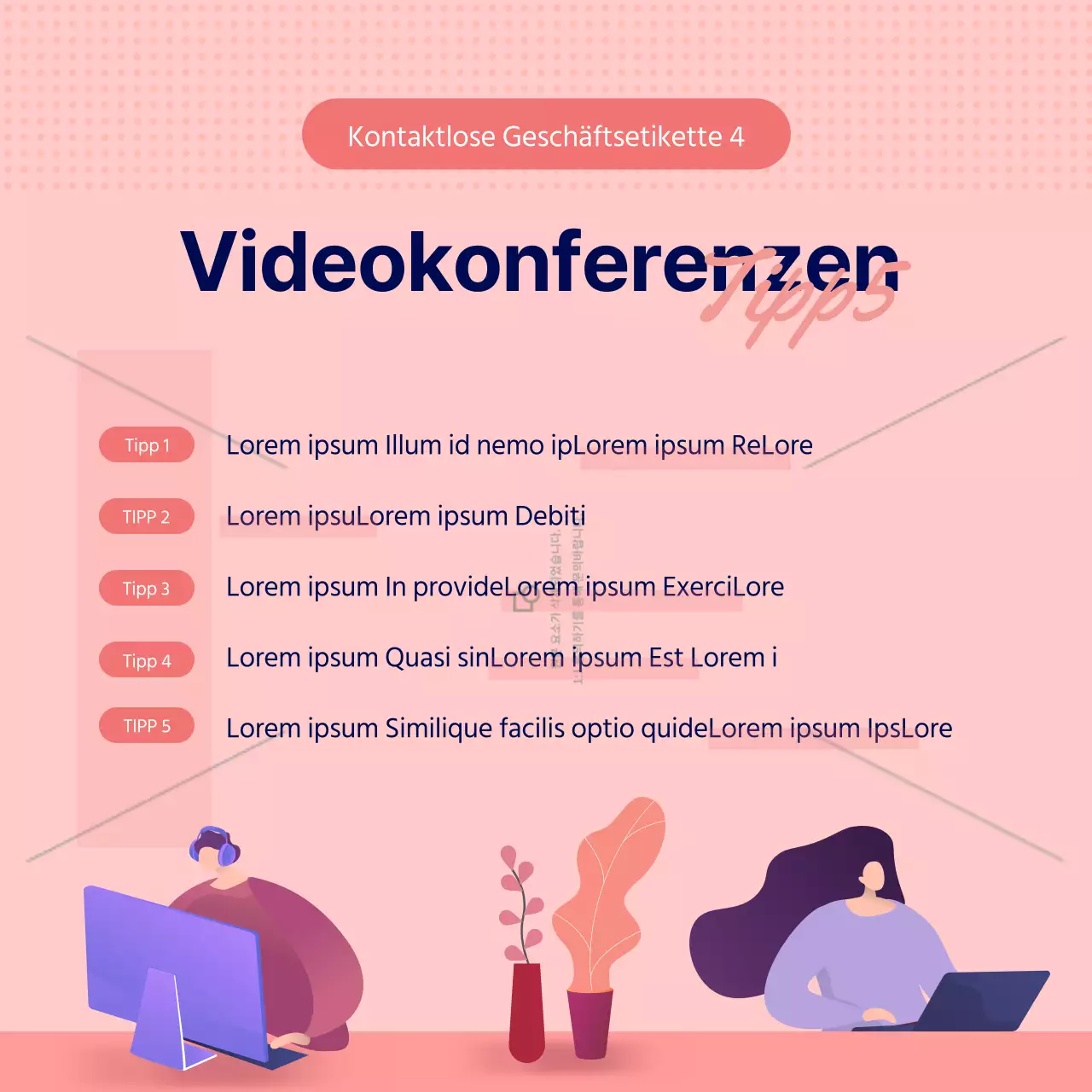 Rosa und blaue kontaktlose Geschäftsetikette