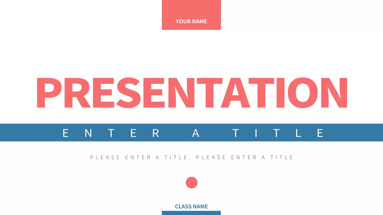 青 モダン プラン プレゼンテーション