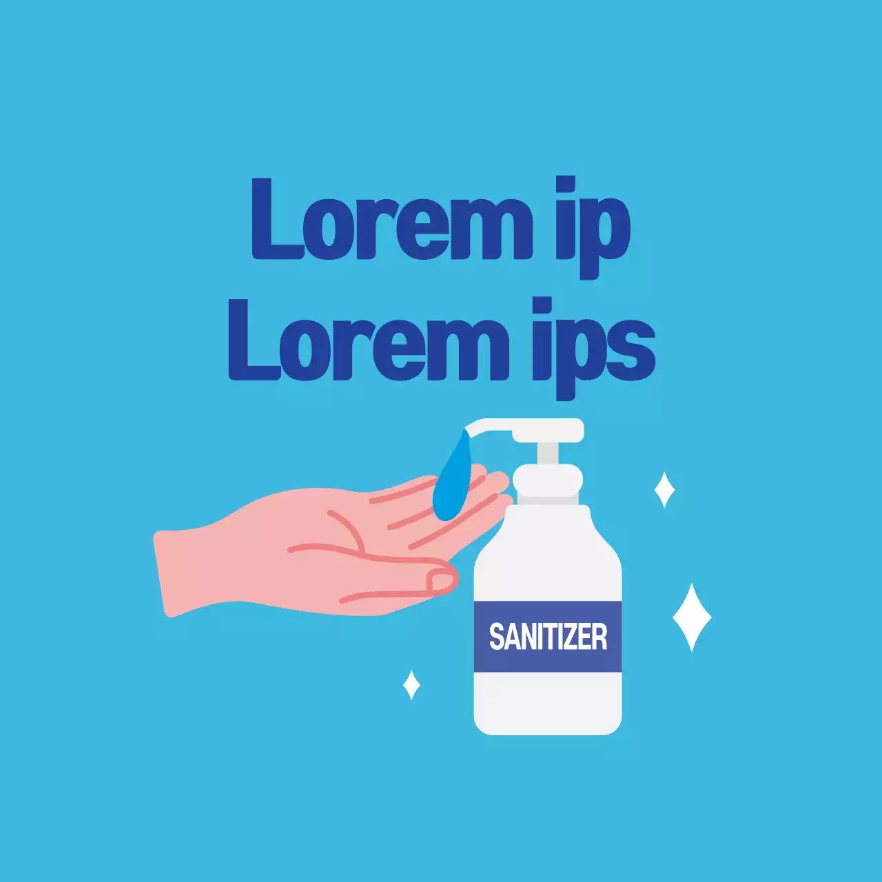 Blue Simple Hygiene Notice Banner