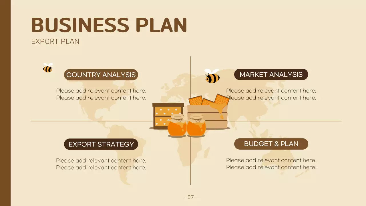 Beige Rustic Honey Business Plan Presentation