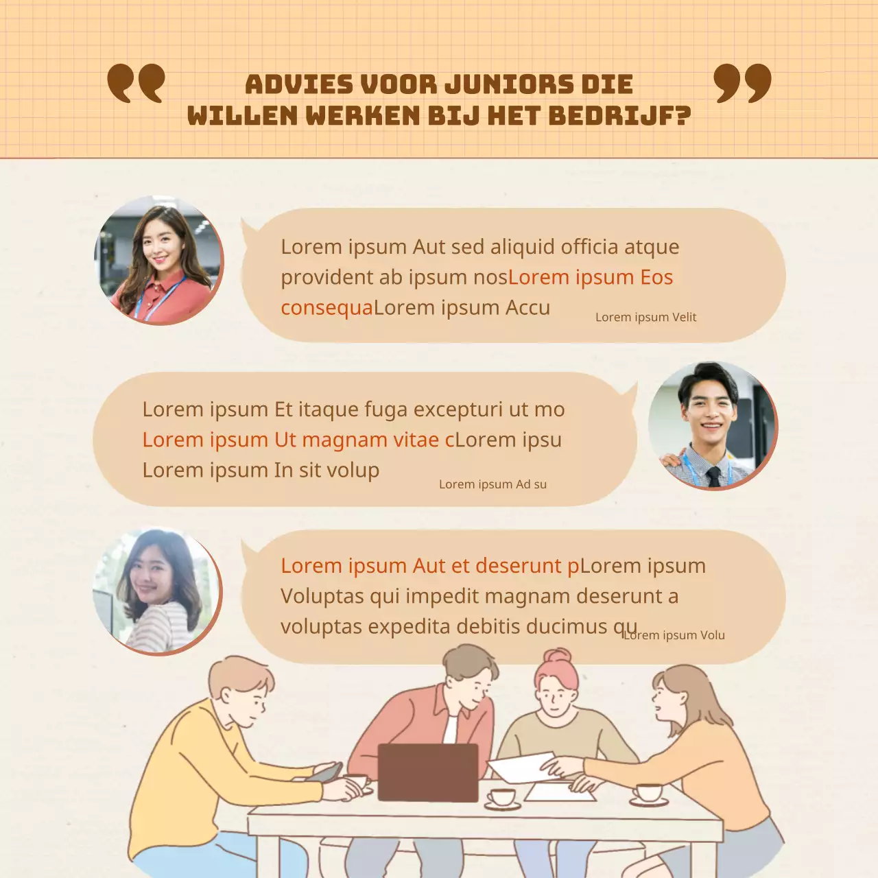 Beige Nieuwe medewerkers CardNews